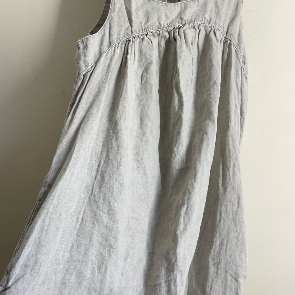 James Perse Linen Sleeveless Grey Midi Dress size 0 - Picture 7 of 11
